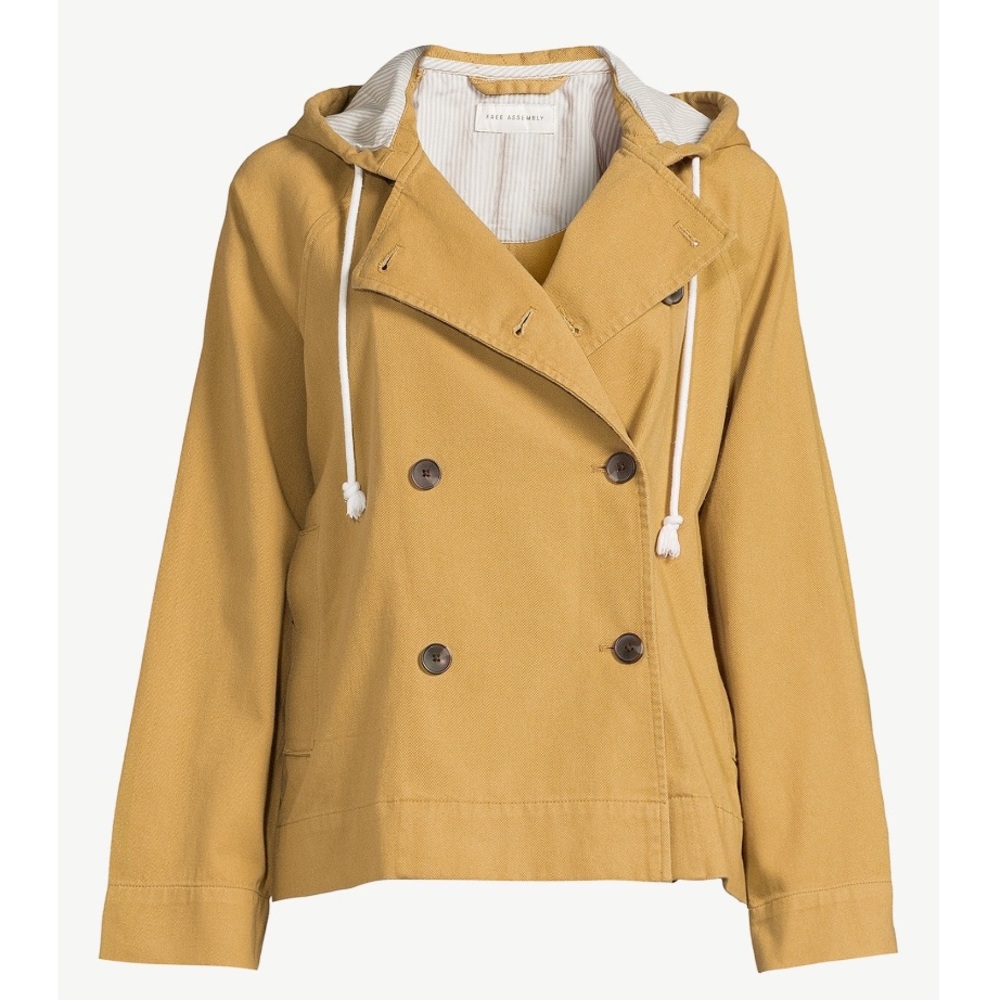 Free Assembly Short Pea Coat with Hood